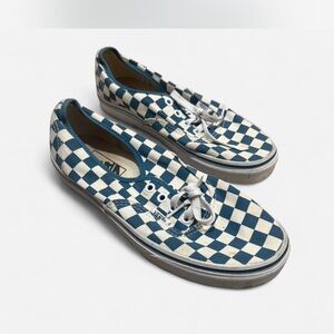 Vans Navy and White Checkered Sneakers